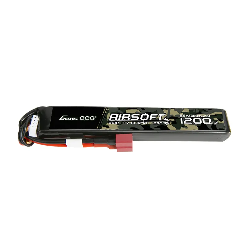 Premium Akumulator ASG Gens ace 25C 1200mAh 3S1P 11.1V Airsoft Gun Lipo Battery with T Plug