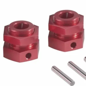 Cena promocyjna ALUMINUM WHEEL HEX HUB SET 24mm (RED/4pcs)