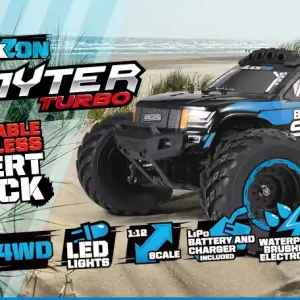 BlackZon Smyter MT Turbo 1/12 4WD 3S Brushless - Green Electric Monster Truck Tylko do końca tygodnia