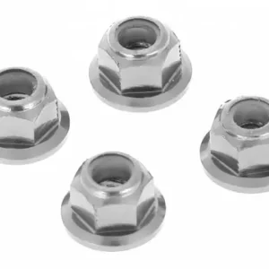 Aluminiowe nakrętki M4 z kołnierzem LEWY gwint 1 szt. Nowość