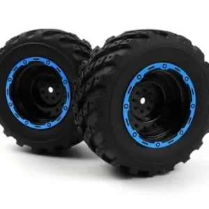 Super okazja Smyter MT Wheels/Tires Assy (Black/Blue/2pcs) #540182