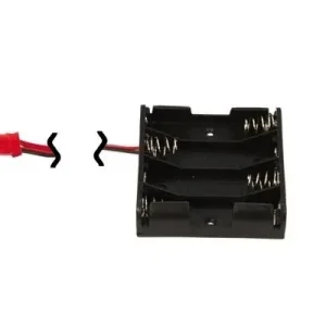 Koszyczek FLAT na 4 akumulatory R6/AA z wyjściem JST Tylko do końca tygodnia