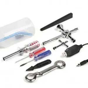 Zestaw startowy do modeli spalinowych z akcesoriami - klips z ładowarką, klucze krzyżowe śrubokręty butelka do tankowania Sprawdź teraz