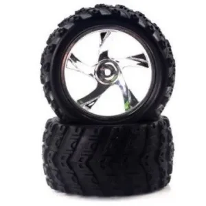 Sprawdź teraz Opona i chromowana felga monster truck 23626B+28662 2 szt - 28663V